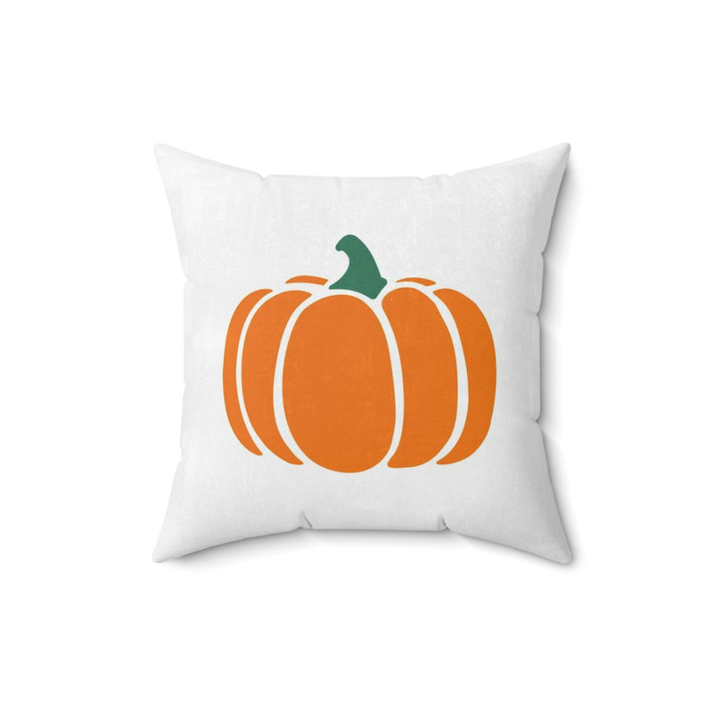 Pumpkin Spice Faux Suede Square Pillow