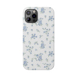 Blue Petals Slim iPhone Case