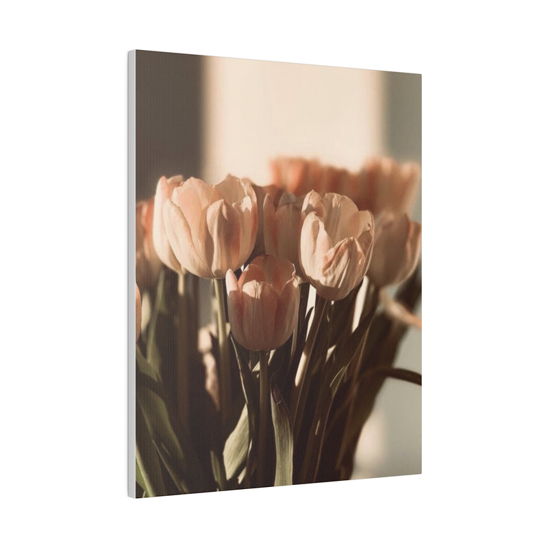 Sunrise Tulips Matte Canvas, Stretched