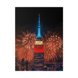 Fireworks in NYC Matte Canvas, Stretched