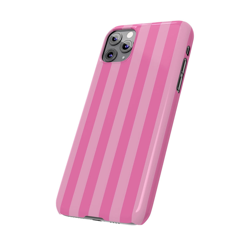 Pink Striped Slim iPhone Case