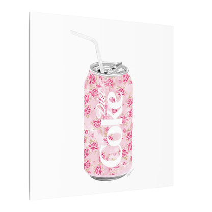 Rose Diet Coke Matte Canvas, Stretched