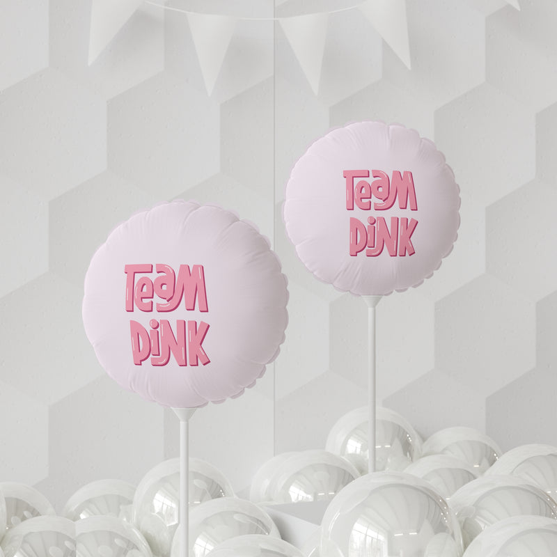 Team Pink Gender Reveal 11" Balloon