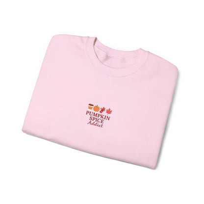 Pumpkin Spice Addict Embroidered Crewneck Sweatshirt