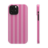 Pink Striped Slim iPhone Case