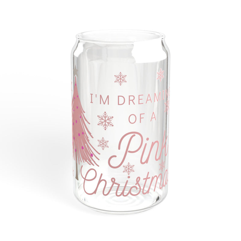 Dreaming of a Pink Christmas Sipper Glass