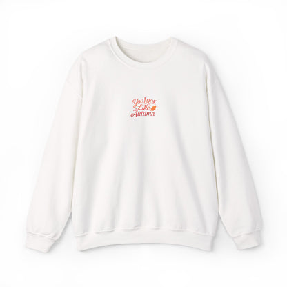 You Look Like Autumn Embroidered Crewneck Sweatshirt