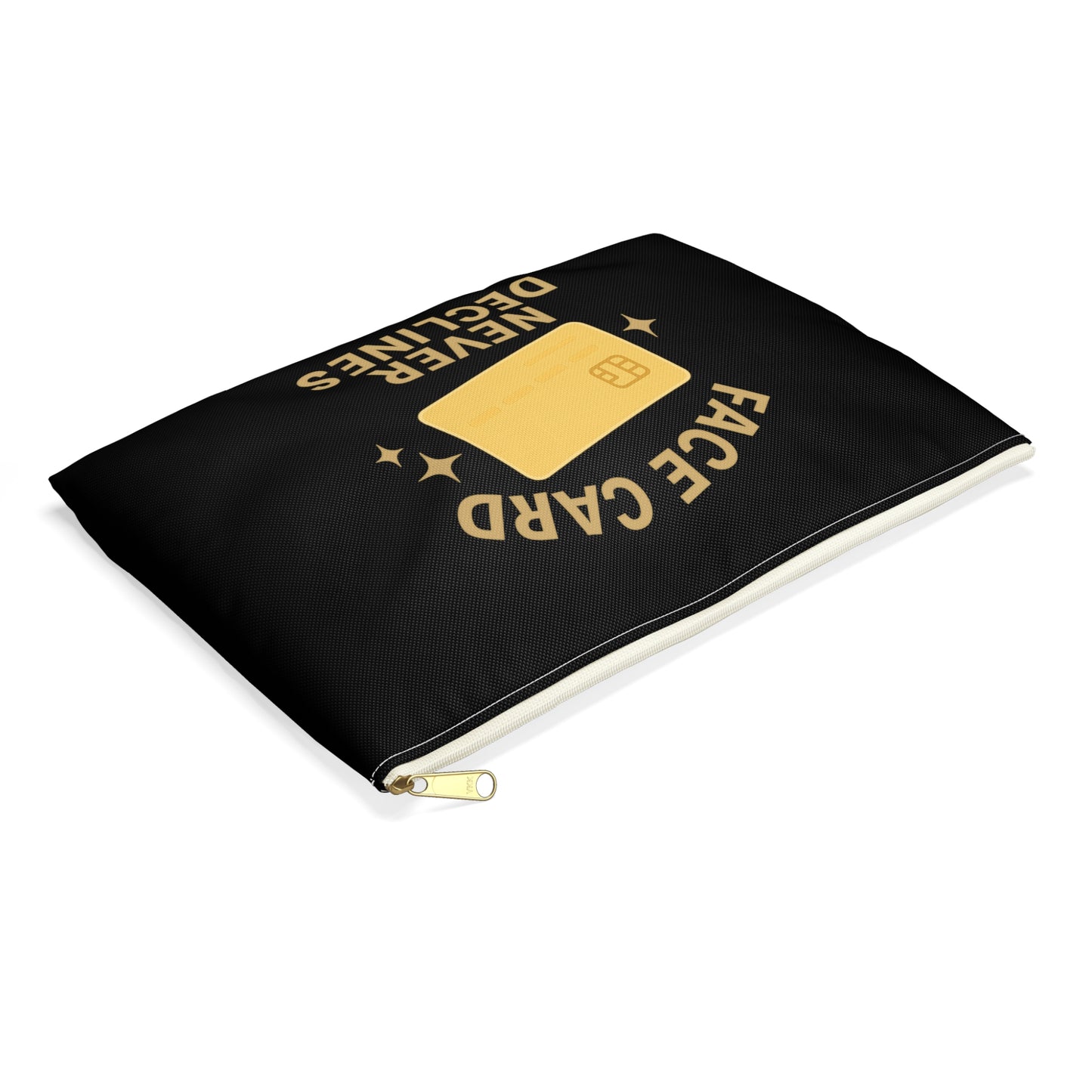 Face Card Never Declines Black Accessory Pouch
