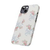 Rosa Beaux Blue Slim iPhone Case