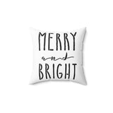 Merry and Bright Faux Suede Square Pillow