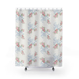 Rosa Beaux Blue Shower Curtain