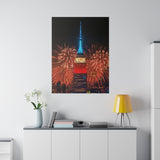 Fireworks in NYC Matte Canvas, Stretched