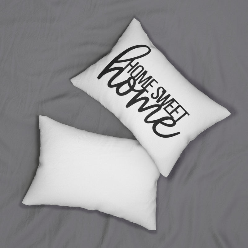 Home Sweet Home Spun Polyester Lumbar Pillow