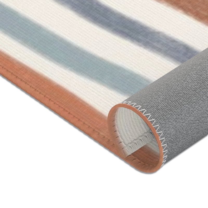 Denim Striped Area Rug