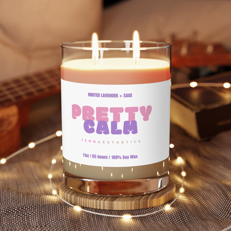 Pretty Calm Minted Lavender Sage Scented Candle