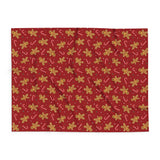 Gingerbread Man Red Arctic Fleece Blanket