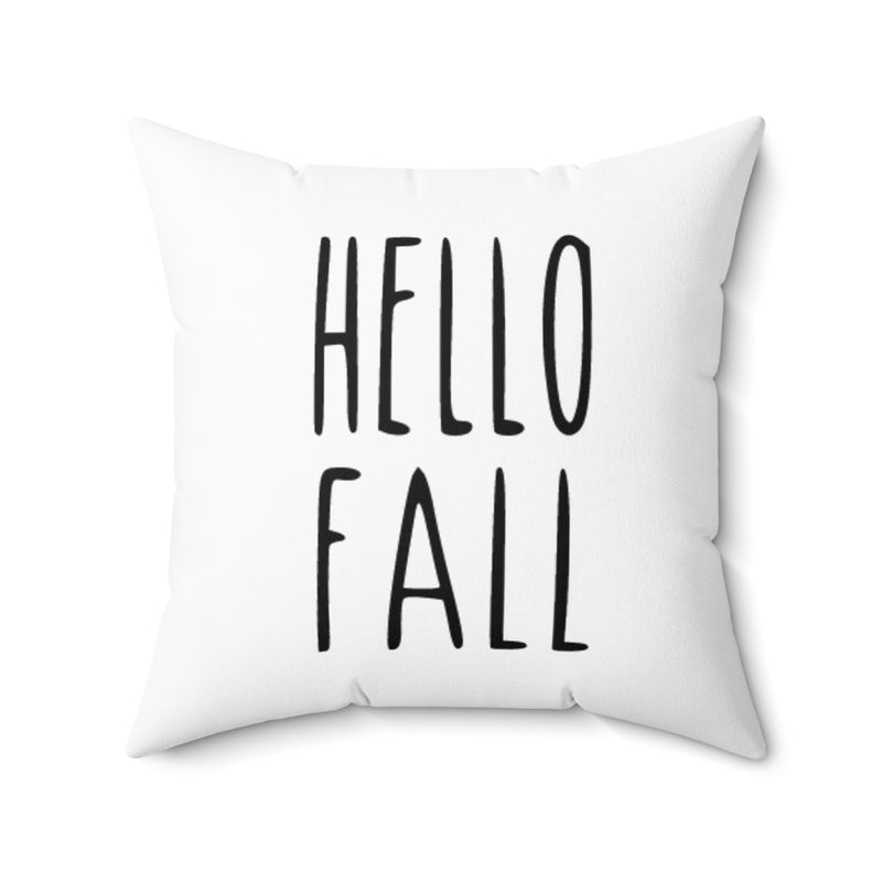 Hello Fall Faux Suede Square Pillow