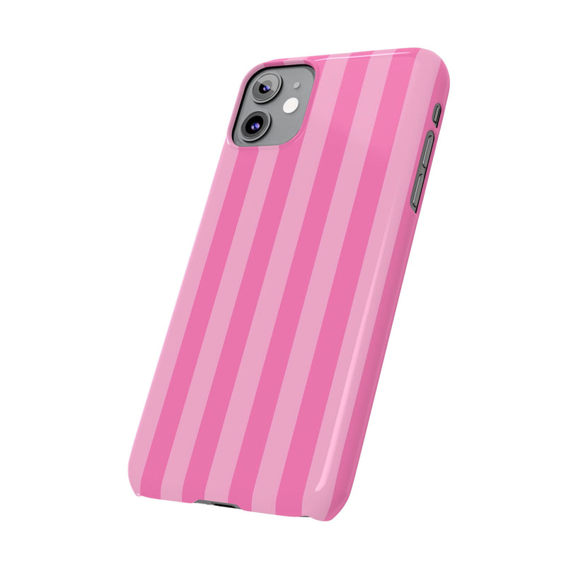 Pink Striped Slim iPhone Case