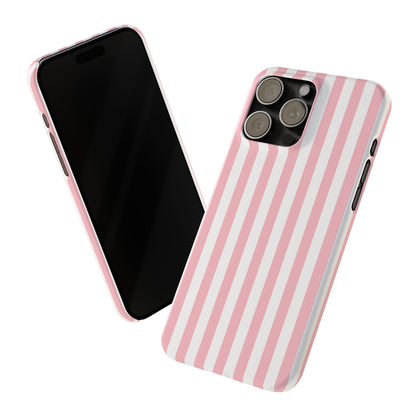 Pink Striped Summer Slim iPhone Case
