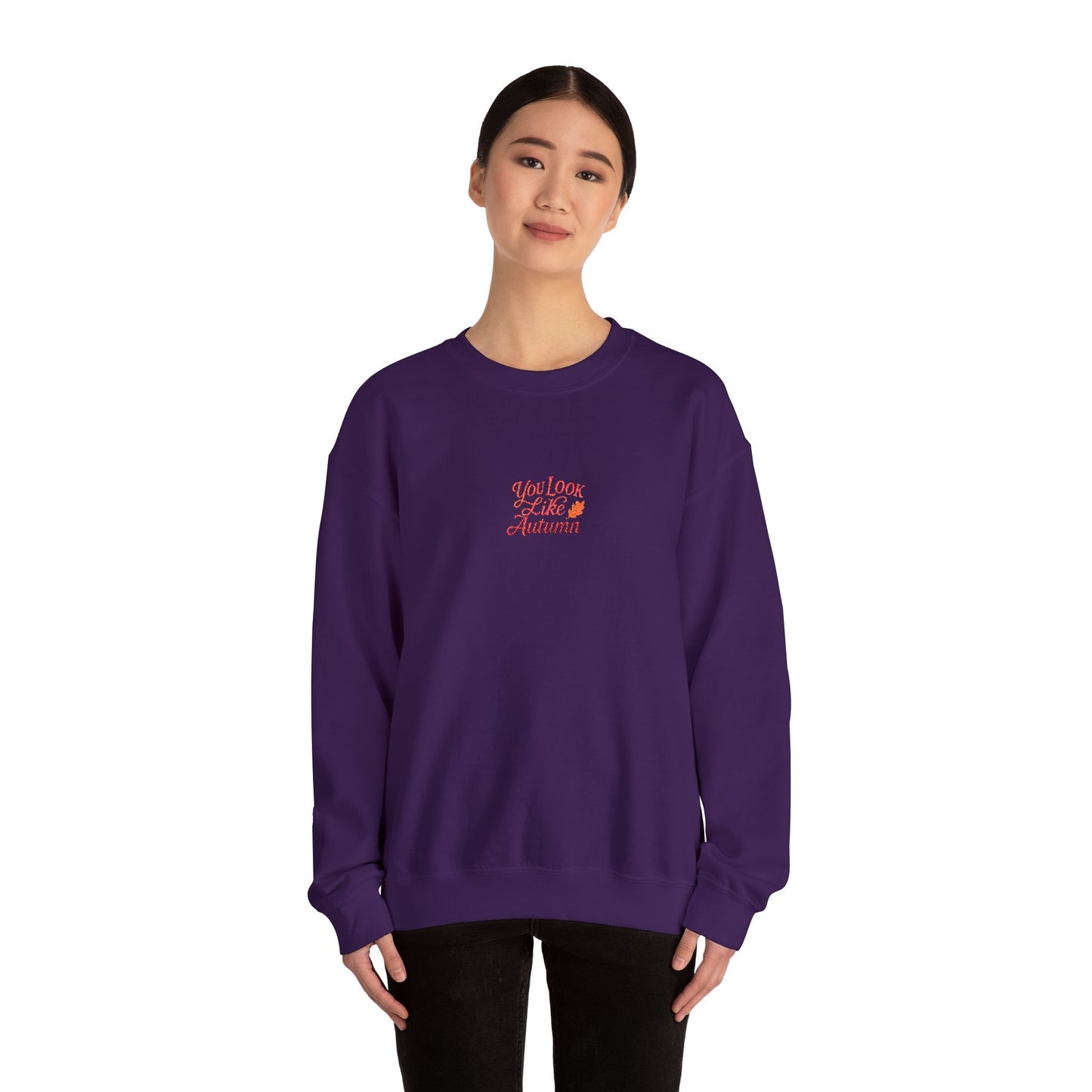 You Look Like Autumn Embroidered Crewneck Sweatshirt