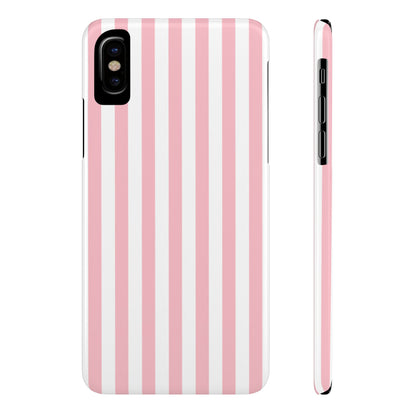 Pink Striped Summer Slim iPhone Case