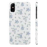 Blue Petals Slim iPhone Case