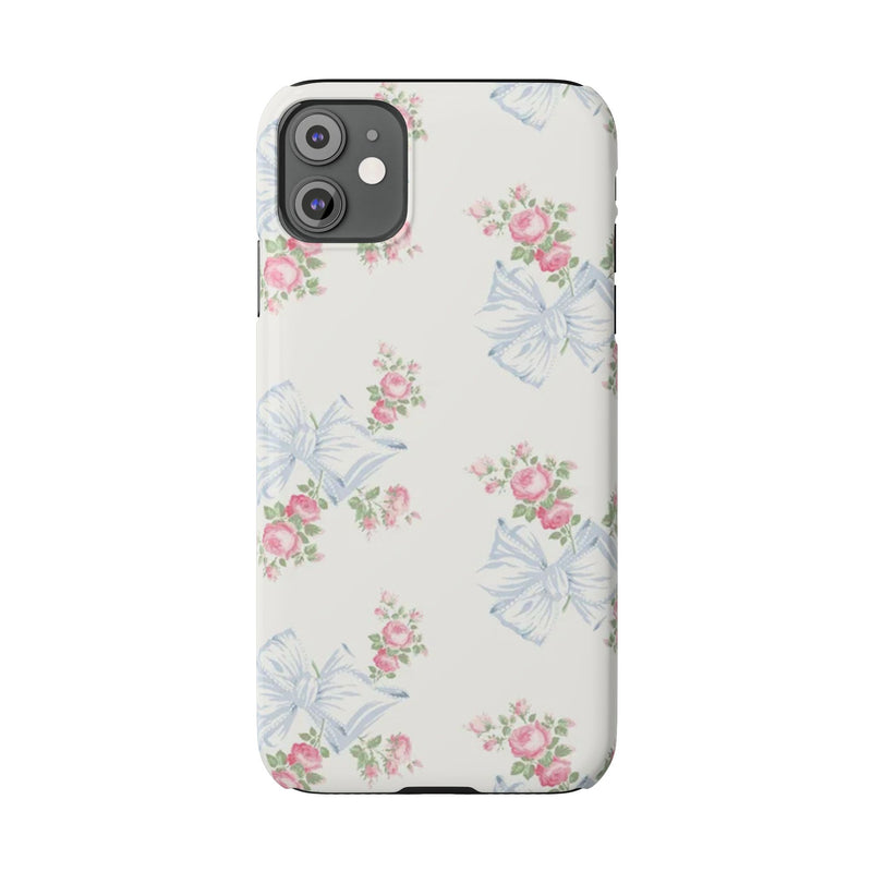 Rosa Beaux Blue Slim iPhone Case