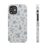 Blue Petals Slim iPhone Case