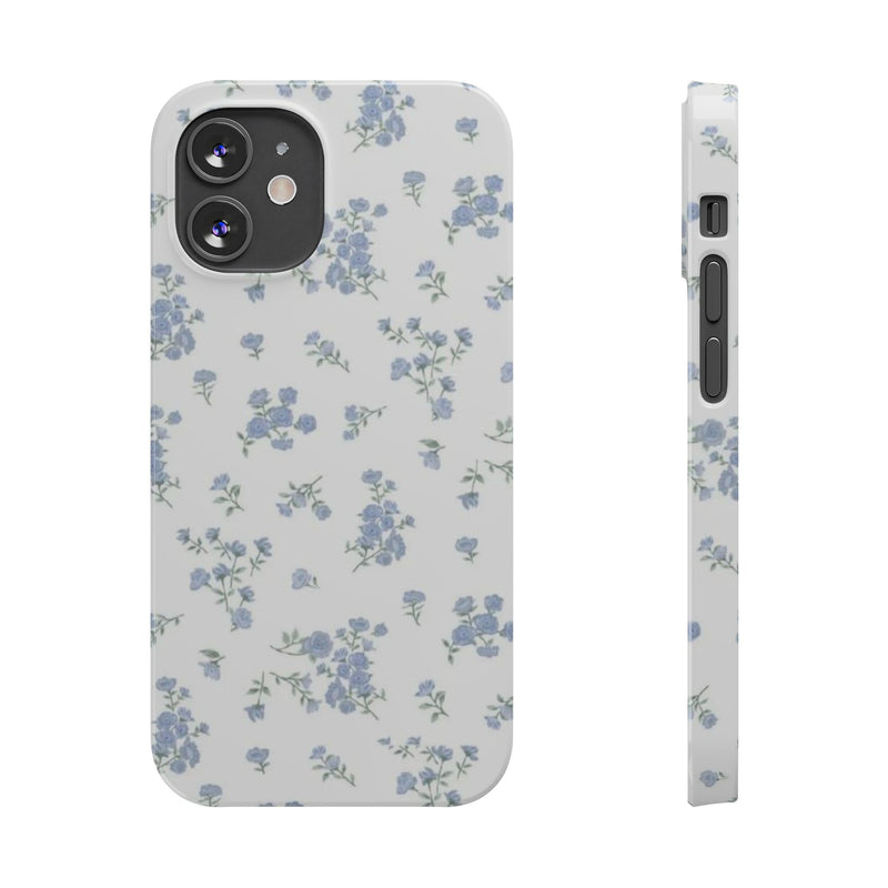 Blue Petals Slim iPhone Case