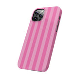 Pink Striped Slim iPhone Case