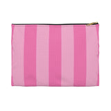 Pink Striped Accessory Pouch