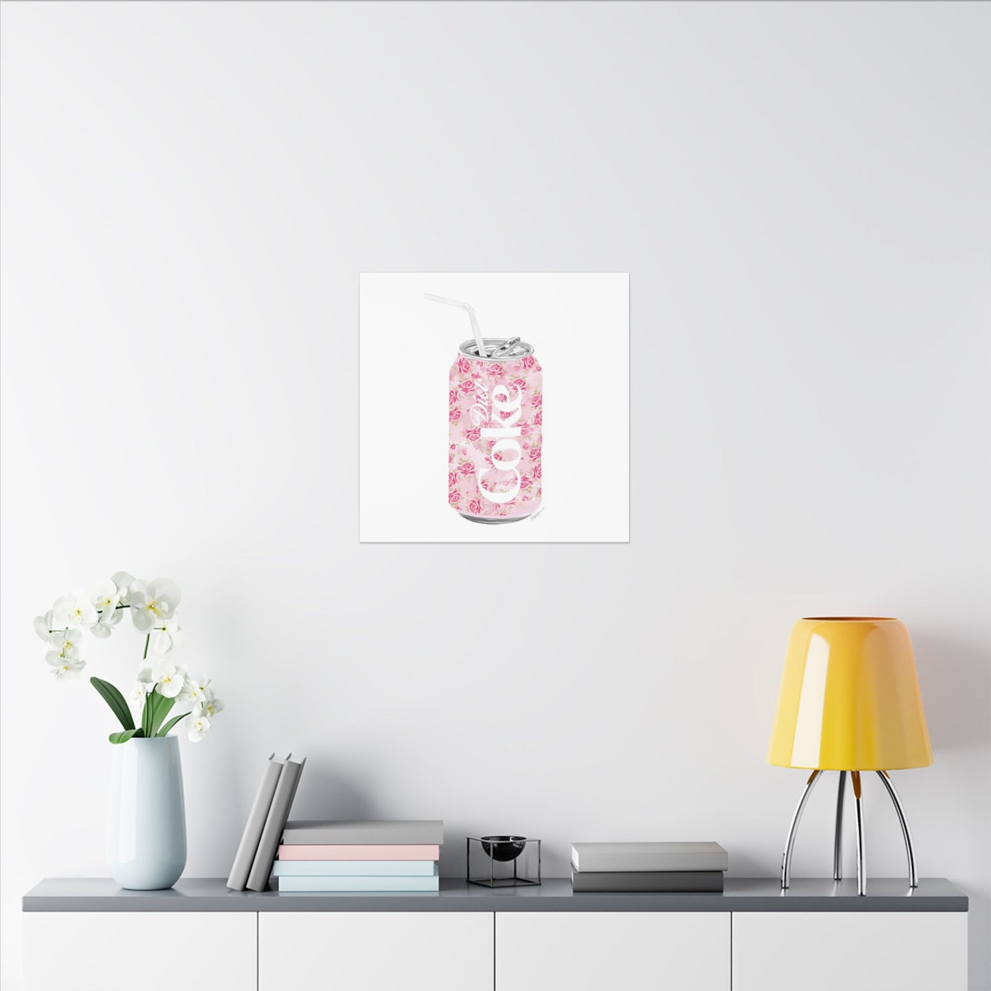 Rose Diet Coke Matte Canvas, Stretched