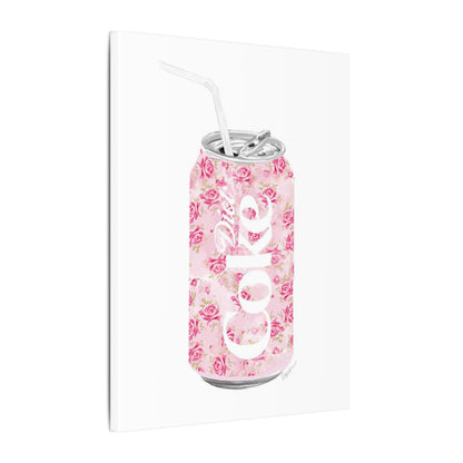 Rose Diet Coke Matte Canvas, Stretched