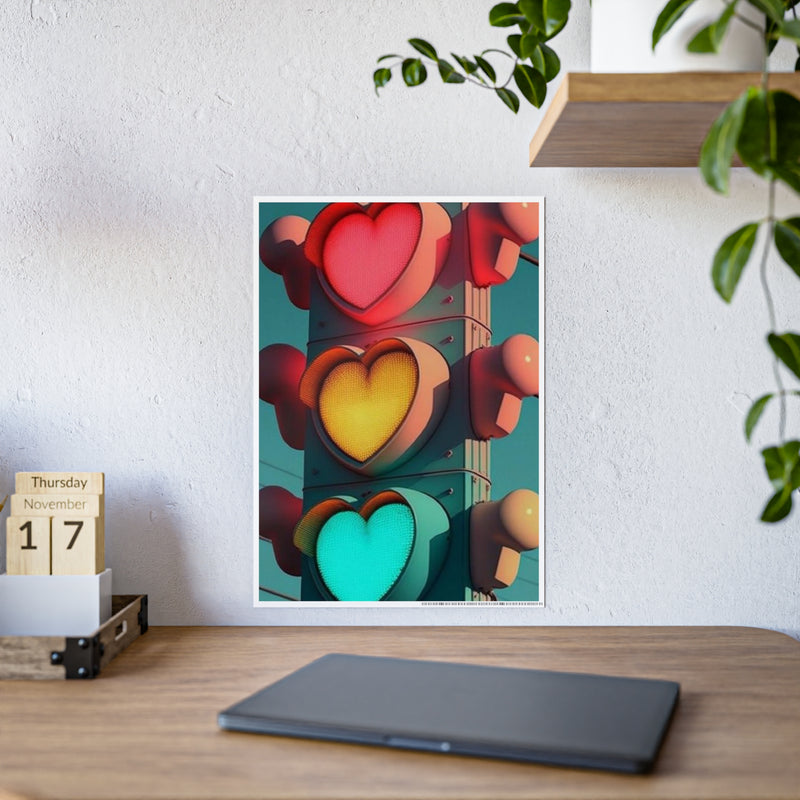 Heart Stop Light Gloss Poster