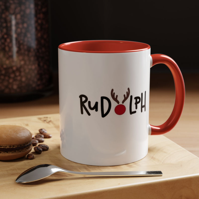 Rudolf Reindeer Accent Coffee Mug (11, 15oz)