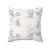 Rosa Beaux Blue Spun Polyester Square Pillow