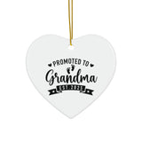 Promoted to Grandma 2025 Ceramic Ornament, 4 Shapes