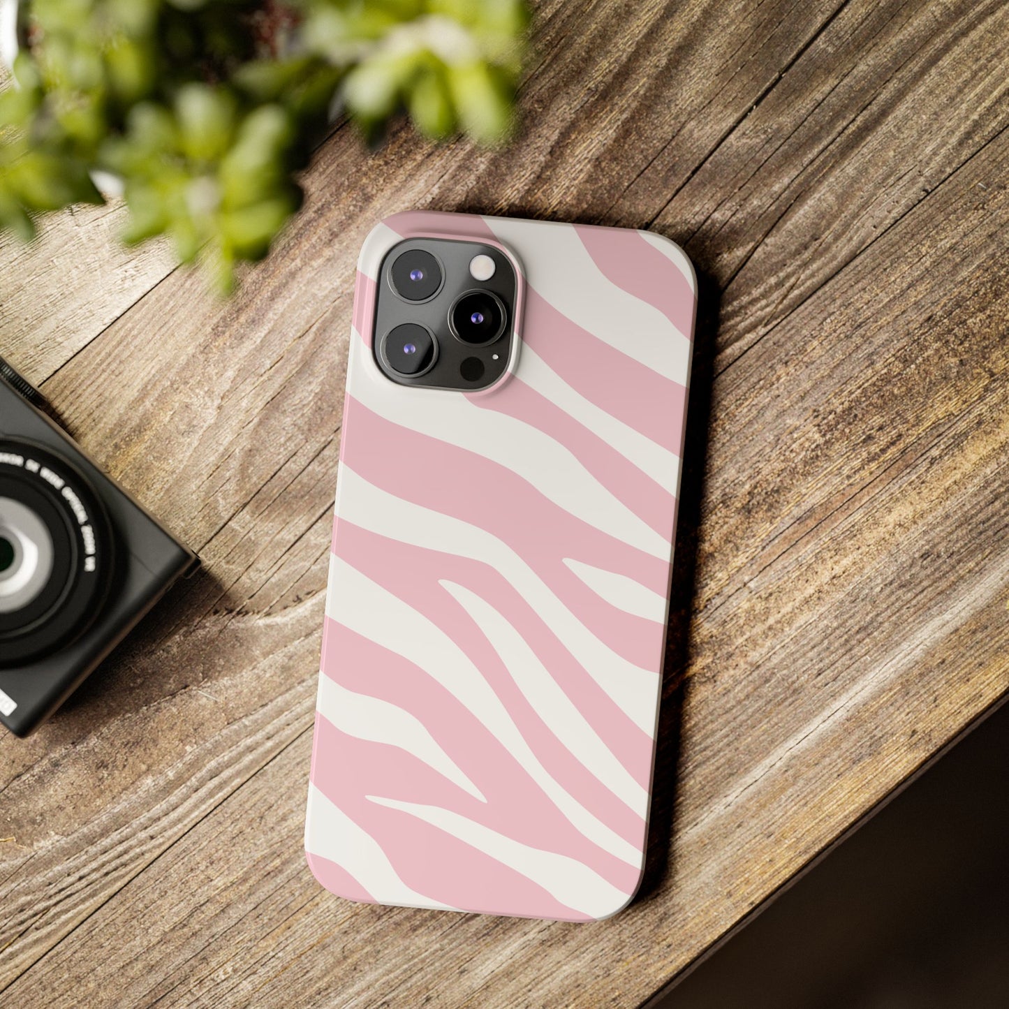 Pink Zebra Slim iPhone Case