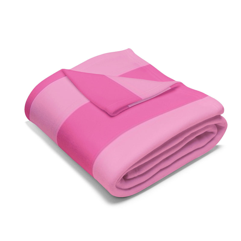 Pink Striped Arctic Fleece Blanket