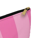 Pink Striped Accessory Pouch