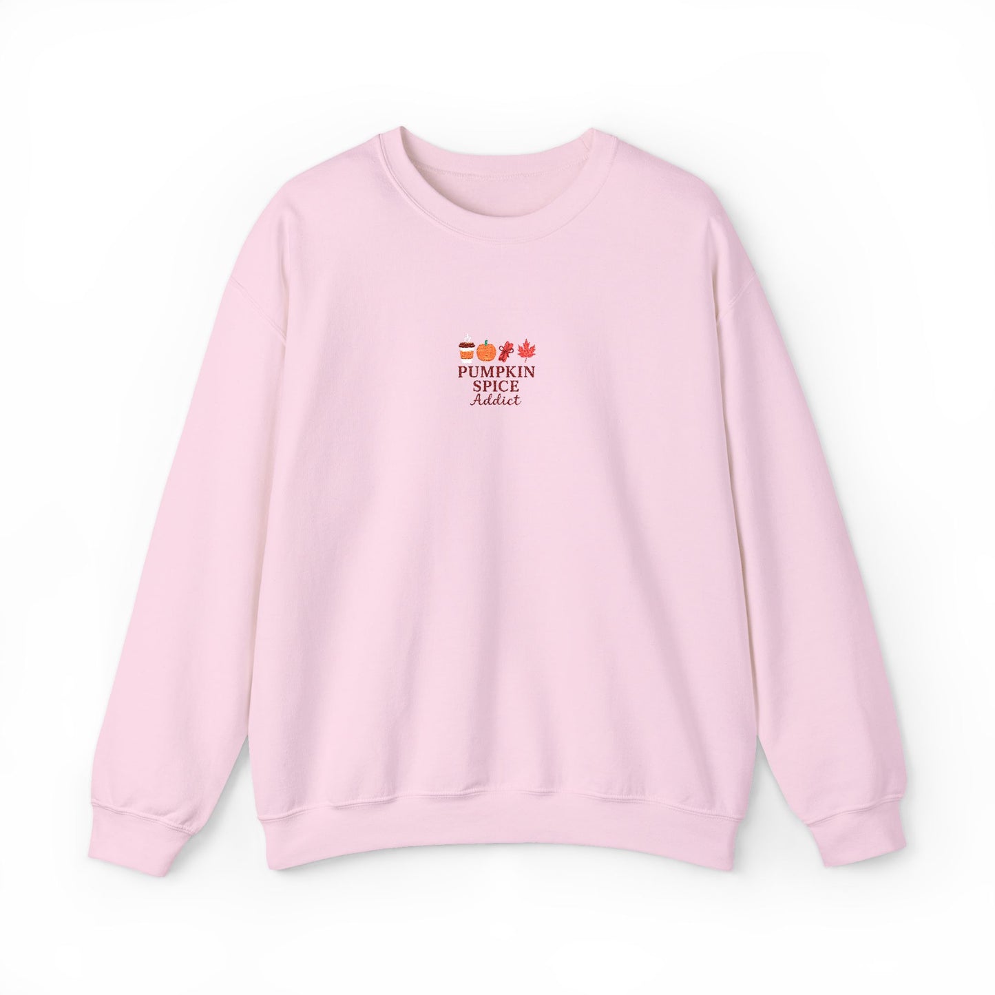Pumpkin Spice Addict Embroidered Crewneck Sweatshirt