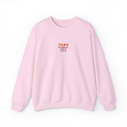 Pumpkin Spice Addict Embroidered Crewneck Sweatshirt