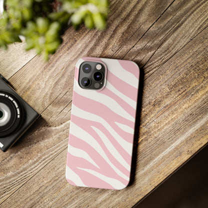 Pink Zebra Slim iPhone Case