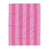 Pink Striped Arctic Fleece Blanket