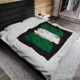 Nigerian Painted Flag Velveteen Plush Blanket