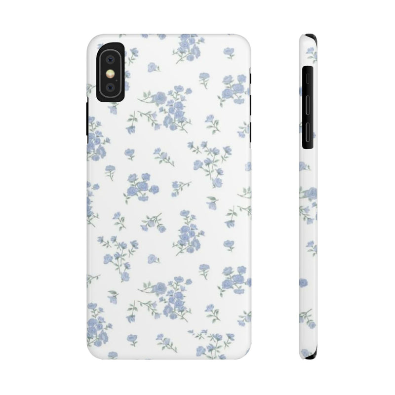 Blue Petals Slim iPhone Case