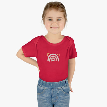Rainbow Heart Baby Bodysuit