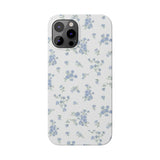 Blue Petals Slim iPhone Case