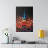 Fireworks in NYC Matte Canvas, Stretched