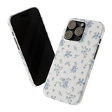 Blue Petals Slim iPhone Case